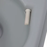 HOMCOM Campingtoilet, 20 L Mobiel WC, Campingtoilet met spoel- en afvoertank, 35,5 x 41 x 42,5 cm, plastic, grijs(m-13)