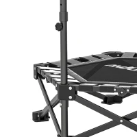 SPORTNOW Fitness Trampoline met Verstelbare T-Greep, Opvouwbaar, Inclusief Draagtas, 120 kg Draagvermogen, Staal, Kunststof, Zwart(m-10)