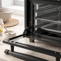 HOMCOM Air Fryer Toaster Oven, Convection Countertop Oven, with Adjustable Temperature and Timer, 12 L, Black(m-11)