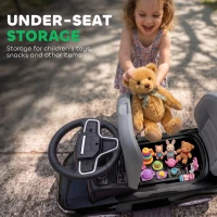 AIYAPLAY Land Rover Discovery Licensed Baby Push Car, 2-in-1 Ride on Car with Push Handle and Safety Guardrail, Black(m-6)