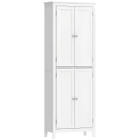 HOMCOM 170 cm Tall Bathroom Storage Cabinet, Freestanding Narrow Bathroom Cabinet with Adjustable Shelves for Laundry Room(m-15)