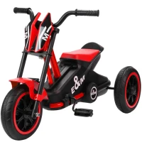 AIYAPLAY Dreirad, Kinderfahrrad, Laufrad, Kinderrad mit Pedal, Lauffahrrad für Kinder 18-36 Monaten, Stahl, 79x44x50 cm, Rot(m-12)