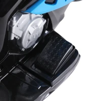 HOMCOM Elektryczny motocykl dla dzieci BMW S1000RR 6V z reflektorem i muzyką 2,5 km/h dla dzieci 18–36 miesięcy Niebieski(m-9)