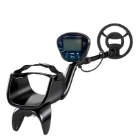 Outsunny Metalldetektor IP68 Wasserdicht Metallsuchgerät mit 3 Modi Kopfhörer Schaufel Spule LCD-Display 7 Zoll Detektionstiefe(m-1)