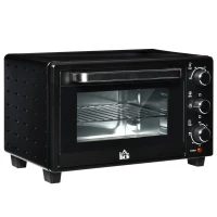HOMCOM 21L Mini Countertop Oven, 100°C-230°C Adjustable Temp - Black(m-1)