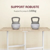 HOMCOM Table à Manger Pliante sur Roulettes pour 4-6 Personnes 120 cm, Roues avec Freins, 2 Abattants, Style Industriel, Chêne(m-6)