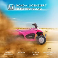 AIYAPLAY Elektro-Kinderquad, LED-Licht, Hupe, breite Reifen, bequemer Sitz, rutschfeste Griffe, Rosa(m-4)