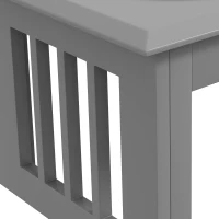 PawHut Honden Voederstation met 2 Roestvrijstalen Bakken, Antislip, 58,4x30,5x25,4cm, Grijs(m-9)