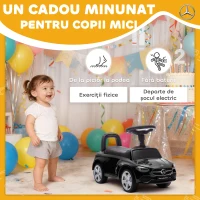 AIYAPLAY Mașinuță pentru Copii Licență Mercedes-Benz cu Claxon și Compartiment de Depozitare, 65x28x39 cm, Negru(m-8)