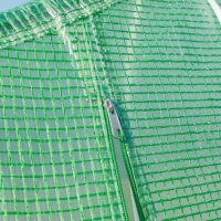 Outsunny Serra a Tunnel con 8 Finestrelle Laterali e Ingresso Avvolgibile, in PE e Acciaio, 6x3x2 m, Verde(m-8)