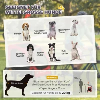 PawHut 2-in-1 Hundeanhänger für Fahrrad Faltbarer Hundebuggy für kleine & mittelgroße Hunde bis 20 kg, Rot(m-5)