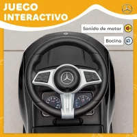 AIYAPLAY Correpasillos para Niños de 18-36 Meses Mercedes-Benz Clase C con Bocina Sonidos de Motor y Espacio de Almacenaje Negro(m-6)