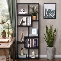 HOMCOM Estantería Moderna Biblioteca Estrecha con 8 Estantes Librería para Salón Dormitorio Estudio 70x24x178 cm Negro(m-8)