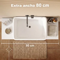 HOMCOM Mueble Bajo Lavabo con 2 Cajones Estilo Moderno para Lavabo sin Pedestal 80x30x60 cm Blanco(m-5)