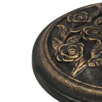 Outsunny 9kg Garden Parasol Base, Round Resin Cast Iron Effect Sun Umbrella Base, Outdoor Umbrella Stand for 38mm or 48mm Outdoor Umbrella Poles, Bronze Tone(m-11)