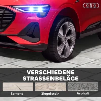 HOMCOM Kinder-Elektroauto, bis 5 km/h, mit Sicherheitsgurt, Fernbedienung, Scheinwerfern, Musikfunktion, rot(m-8)