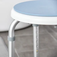 HOMCOM Tabouret de douche siège de douche antidérapant tabouret de bain hauteur réglable pivotant à 360° en aluminium(m-8)