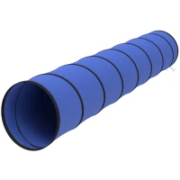 PawHut Dog Tunnel, 300 x 50 cm, Foldable Play Tunnel with 4 Pegs and Bag, Tear-Resistant Outdoor Dog Agility Equipment, Blue(m-11)