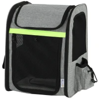 PawHut Hundebox erweiterbar Transportbox Hund mit 5 Taschen reflektierendem Streifen für Hunde bis 10 kg 33,5x28x42cm Hellgrau(m-11)