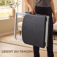 HOMCOM Tragbare Massageliege, 3-teilige verstellbare Kosmetikliege mit Gesichtsausschnitt, abnehmbarer Kopfstütze und Armlehnen(m-5)