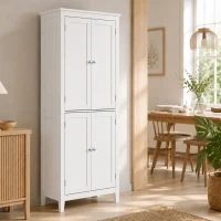 HOMCOM 170 cm Tall Bathroom Storage Cabinet, Freestanding Narrow Bathroom Cabinet with Adjustable Shelves for Laundry Room(m-8)