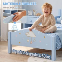 AIYAPLAY Pat Montessori pentru Copii 3-6 Ani Model Nor pentru Camera Copilului, 146 x 76,5 cm, Albastru(m-7)