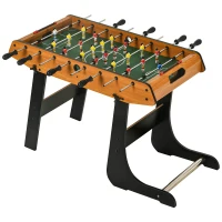 HOMCOM Folding Football Gaming Table Mini Foosball Soccer Table for Family Fun Indoor Play Sports(m-1)