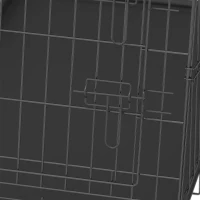 PawHut 35"(90 cm) Car Dog Crate Medium Large Collapsible Slanted Travel Dog Cage with Tray for Car Boot(m-13)