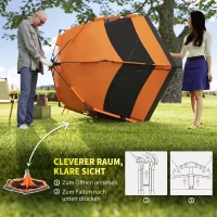 Outsunny Quick-Up Waterdicht Maken Tent - Dubbelwandige Familie Tent voor 4-6 Personen, Snel Op Te Zetten(m-4)