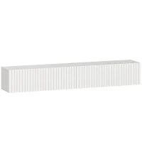 HOMCOM Mobile TV sospeso per TV fino 183 cm con 2 ante ribaltabili, 140x25x22 cm, bianco(m-1)