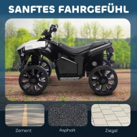 AIYAPLAY Kinder Quad Elektro 6V Kinderquad mit Vorwärts-, Rückwärtsfunktion, Musik, LED-Scheinwerfer Weiß(m-5)