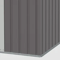 Outsunny 6.5 x 3.5ft Metal Garden Storage Shed - Light Grey(m-10)