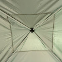 Outsunny Gazebo Struttura in Acciaio Pieghevole Rivestimento Tessuto Oxford Verde 3x3m(m-12)
