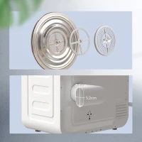 HOMCOM Mini Uscător de Rufe Portabil 4 kg, 5 Programe, 800W, Până la 60℃, Timer, Tambur Oțel Inoxidabil, Casă, Alb(m-9)