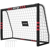 SPORTNOW Poartă de fotbal pentru grădină 1,8 x 1,2 m pentru adolescenți & adulți Poartă robustă pentru exterior cu plasă și protecție, ancore de sol(m-8)