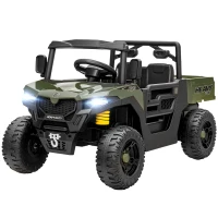 AIYAPLAY Elektrofahrzeug, 2 Motoren, Kofferraum, UTV-Design, Musikfunktion, Grün(m-11)