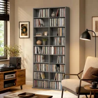 HOMCOM 640 CD Storage Tower - Grey(m-14)