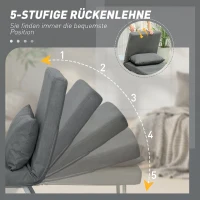 HOMCOM Schlafsessel, Polstersessel, zum Gästebett umwandelbar, ergonomisch, Dunkelgrau(m-5)