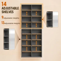 HOMCOM 640 CD Storage Tower - Grey(m-5)