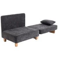 HOMCOM Sillón cama 2-in-1 con función de cama, sofá cama con 2 cojines lavables, bolsillos laterales para salón, dormitorio(m-1)