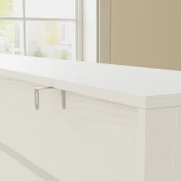 HOMCOM Bibliothèque à 3 Niveaux avec 10 Compartiments, Étagère de Rangement avec Pieds en Bois Massif, Effet Bois Blanc(m-11)