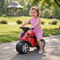 AIYAPLAY Bicicleta de Equilibrio sin Pedales con Música para Niños de 18 a 36 Meses Rojo(m-3)