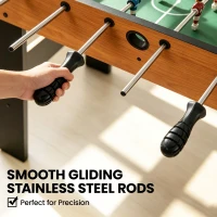 HOMCOM Folding Football Gaming Table Mini Foosball Soccer Table for Family Fun Indoor Play Sports(m-4)