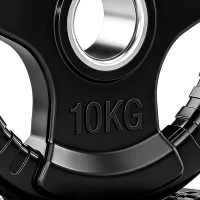 SPORTNOW halterplaat, set van 2 stuks, 10 kg per plaat, drie handgrepen, vloerbeschermende rubberen hoes, metaal(m-11)
