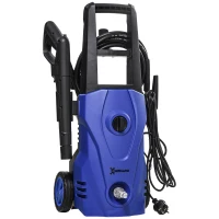 DURHAND Idropulitrice ad Alta Pressione 1600W con Ugello Regolabile e Kit Pulizia, 35x28x65 cm, Blu e Nero(m-1)