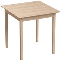 HOMCOM Mesa de cocina Mesa de comedor Mesa cuadrada, diseño moderno, 75 cm x 75 cm x 76 cm, madera natural(m-1)