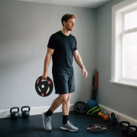 SPORTNOW Juego de 2 Discos de Pesas Olímpicos de 15 kg Agujero 50 mm de Hierro Fundido para Entrenamiento de Fuerza Negro(m-10)