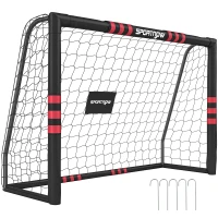 SPORTNOW Poartă de fotbal pentru grădină 1,8 x 1,2 m pentru adolescenți & adulți Poartă robustă pentru exterior cu plasă și protecție, ancore de sol(m-7)