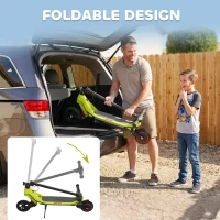 SPORTNOW Electric Scooter for Kids, Foldable E Scooter for Age Age 6+ with LED Display, RGB lights, Up to 16km/h, Green(m-9)