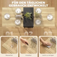 HOMCOM Klapptisch Esstisch Beistelltisch Eiche Metallrahmen Küche Wohnzimmer Dunkelholzfarbe+Schwarz(m-7)
